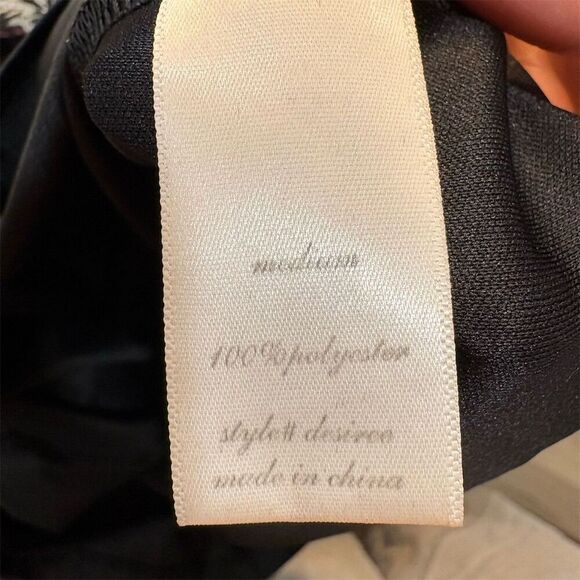 Altar'd State Women's M Black Floral Smocked Tiered Mini Dress Puff Sleeves - Picture 7 of 7